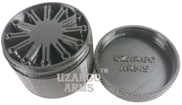 9 kapiszonowników x12 + Super Pojemnik Uzargo Arms do broni CP RWS 1075 4mm